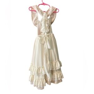 Chic Cream Ruffle Dress Size 4T